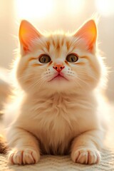 british kitten on a white background