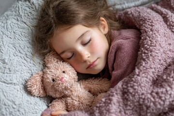 Charming young girl resting at home