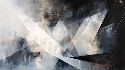 Abstract Depth Deep Layered Translucent Triangles Background