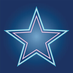 Bright blue star vector symbol design 