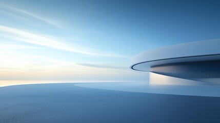 The spacious square and the simple buildings	