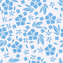 Exotic hand drawn flowers, seamless patterns with floral for fabric, textiles, clothing, wrapping paper, cover, banner, home decor, abstract backgrounds