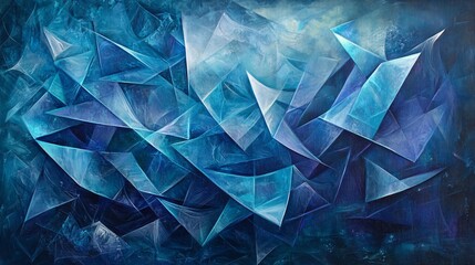Abstract Flow Freeform Triangular Layer Composition
