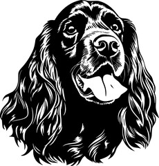 Fototapeta premium Cocker Spaniel | Minimalist and Simple Silhouette - Vector illustration
