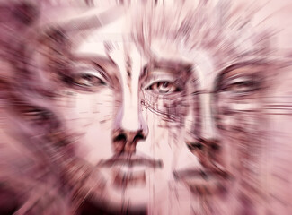 close up of faces