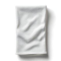 White folded burp cloth mockup front view baby cloth