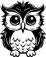 Fototapeta premium Owl Baby - Minimalist and Flat Logo - Vector illustration