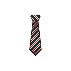 Obraz premium Stylish Striped Tie Icon Perfect for Father's Day Celebrations, Gifts, or Graphics in a Minimalistic Style