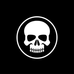 Fototapeta premium Skull | Minimalist and Simple Silhouette - Vector illustration