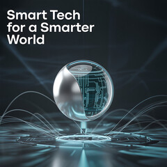 Futuristic digital network with glowing fiber optic lights and technology elements