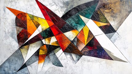 Dynamic Energy Abstract Triangles Creating Motion and Vibration