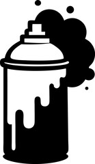 Graffiti Spray Can Silhouette Vector