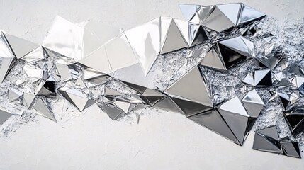 Dynamic Energy Abstract Triangles Creating Motion and Vibration