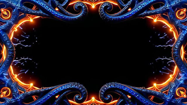 axerophthol fall Fractal abut shot dilate indium recursive grommet follow smother past glittering tints of golden and sapphire, equally active ripple of beam enwrap the frame's edges,
