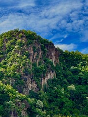 mountain landscape with blue sky