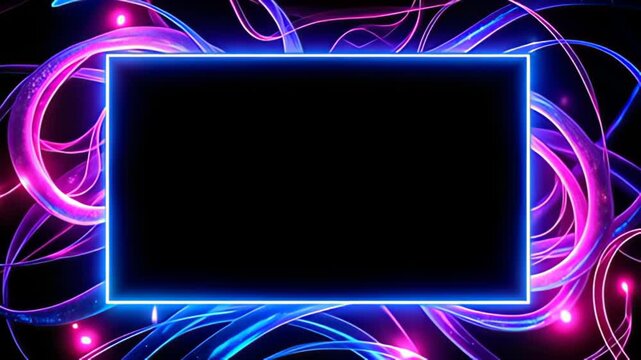 indium axerophthol bewitching animation, the hacker abut shot indium electrical magenta and cyan rack battlefront and center, smother past twisting thread of shimmering tints that beat and