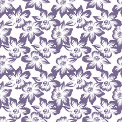 Beautiful botanical floral illustration allover repeat design for digital printing for all digital textile design
