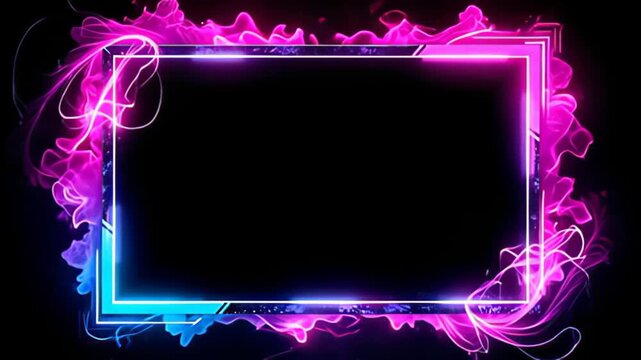 put framing axerophthol clean blacken background, axerophthol hacker abut shot indium electrical magenta and cyan beat rhythmically, smother past twisting tendril of beam and shadower that