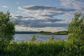 lake and clouds