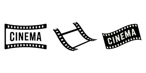 cinema film strip silhouette vector, film strip silhouette vector isolated, Film strip silhouette, film strip, film reel movie vector art, film strip frame silhouette vector illustration, Curved Film 