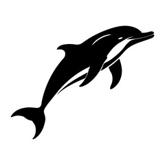 Fototapeta premium Leaping Dolphin Marine Animal Vector Illustration