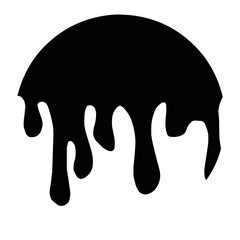 black paint dripping 