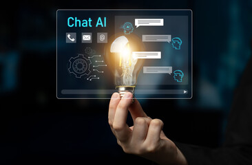 AI chatbot interface facilitates communication, chatbot, and AI interaction for automated user...