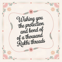 Raksha Bandhan Poster | calligraphy with rakhi motif for Raksha Bandhan celebrations