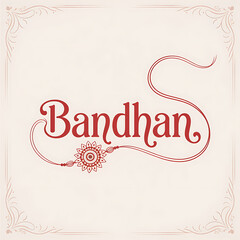 Raksha Bandhan Poster | calligraphy with rakhi motif for Raksha Bandhan celebrations