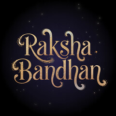 Raksha Bandhan Poster  Typography Art Minimal Raksha Bandhan Text