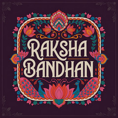 Raksha Bandhan Poster Typography Art Social Media Poster 

