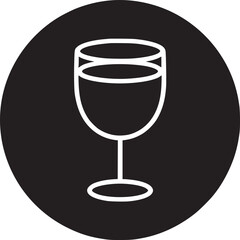 Wine glass icon vector illustration, wine glass silhouette, wine glass design, wine glass art vector