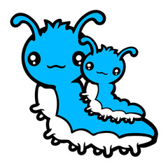 2 Caterpillar Family Mom Dad Child Baby Father Mother