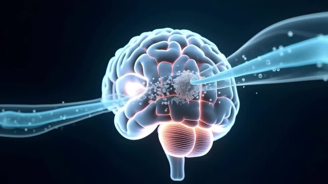 Neural Pathway Activation Brain Simulation with Molecular Data Stream