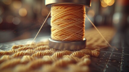 Golden Thread: A Close-Up of Textile Production
