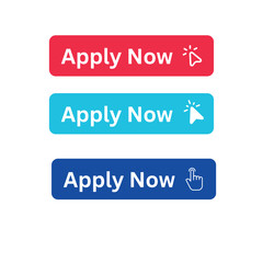 Fototapeta premium Colorful Apply Now Button Set for Website Design, Promoting Online Applications and Calls to Action on the Web