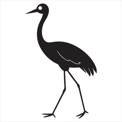 heron on a white background