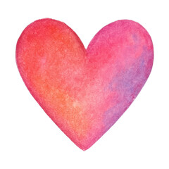 Fototapeta premium PNG Vibrant watercolor heart illustration.