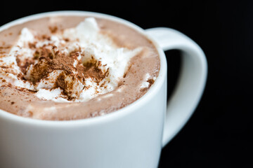 Cup of coffee with whipped cream