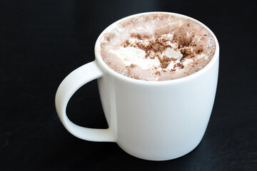 Cup of coffee with whipped cream