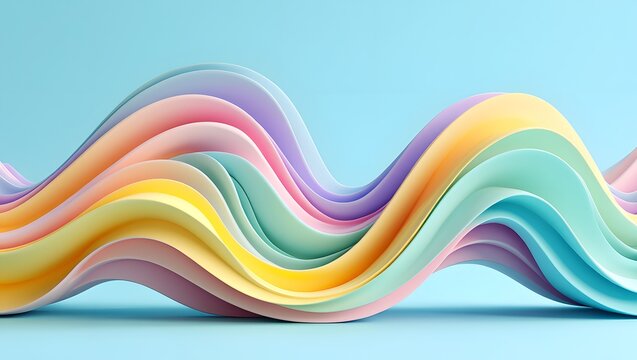 Pastel wave abstract background wallpaper design for desktop and mobile phone wallpaper hd image