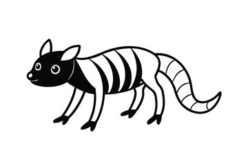 Obraz premium Simplified Critter With Multiple Legs And Red Eyes