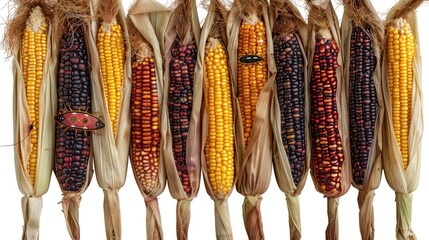 Vibrant Hues of Indian Corn: A Colorful Harvest Display