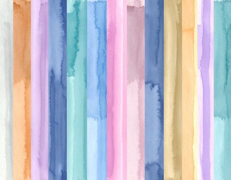 Abstract watercolor striped background - Powered by Adobe