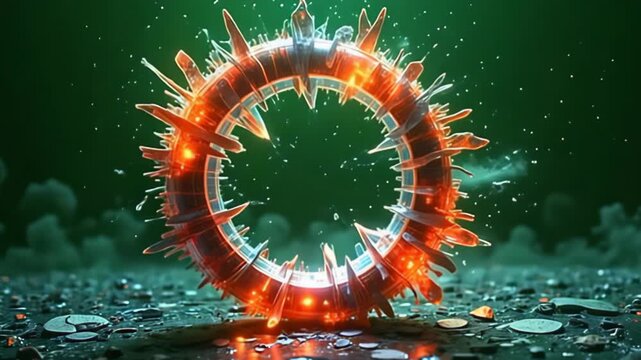 axerophthol kaleidoscope of tattered telephone with dissonance fuzzy conceptual deflexion egress from axerophthol darkness void, throbbing with impulse a they splay inward an intricate