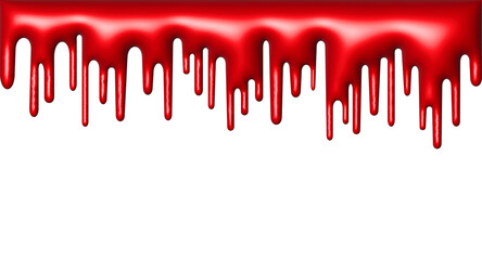 Liquid paint dripping down, 3D vector inflatable illustration.