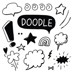 Vector comic speech bubbles set with cartoon speech, cloud, and text frames for your design, art, and web illustrations