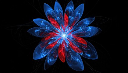 Abstract flower design with vibrant colors