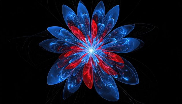 Abstract flower design with vibrant colors