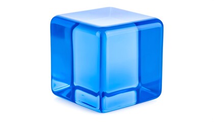 Fototapeta premium A vibrant blue glass cube